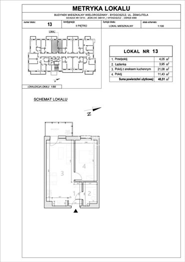mieszkanie na sprzedaż 41m2 mieszkanie Bydgoszcz, Fordon, Władysława Żemojtela