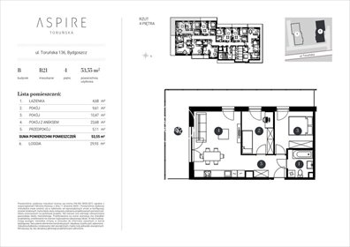 mieszkanie na sprzedaż 55m2 mieszkanie Bydgoszcz, Toruńska