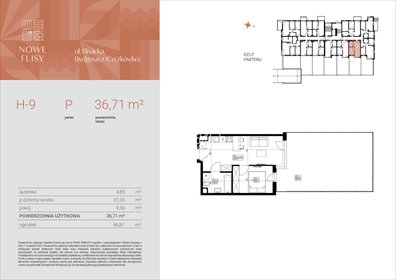 mieszkanie na sprzedaż 37m2 mieszkanie Bydgoszcz, Czyżkówko, Flisacka