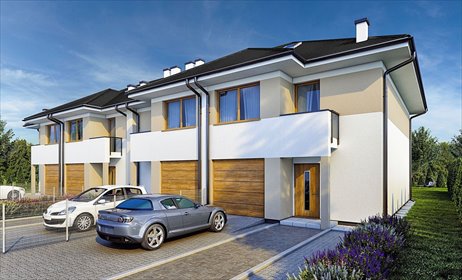 Nowoczesny dom z ogródkiem, garażem i strychem w Piastowie dom Piastów, Brandta