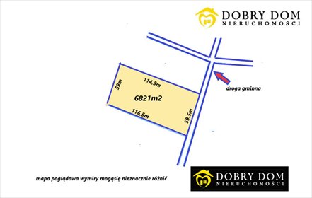 Duża działka rolna 6821 m² w Turośni Dolnej - polecam! działka Turośń Dolna