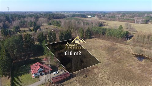 Działka 1818 m² z mediami i planem w spokojnej okolicy. działka Stare Jabłonki, Tęczowa