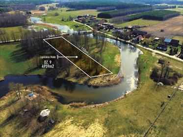 Działka 4959 m² z linią brzegową rzeki Ełk (Lipińskie Małe) działka Prostki, Lipińskie Małe