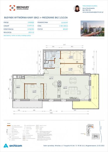 mieszkanie na sprzedaż 125m2 mieszkanie Wrocław, Śródmieście, Jedności Narodowej