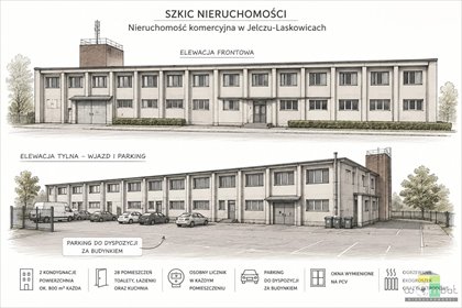 Zapraszam do zakupu 1600 m² nieruchomości komercyjnej w Jelczu-Laskowicach lokal użytkowy Jelcz-Laskowice, Jelcz