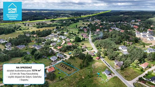 Polecam działkę 1374 m² z mediami i MPZP w Koleczkowie działka Koleczkowo, Bociania