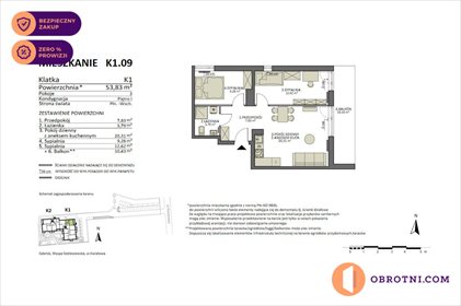 mieszkanie na sprzedaż 54m2 mieszkanie Gdańsk, Kwiatowa