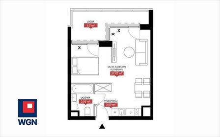 mieszkanie na sprzedaż 34m2 mieszkanie Warszawa, Mokotów, Wołoska