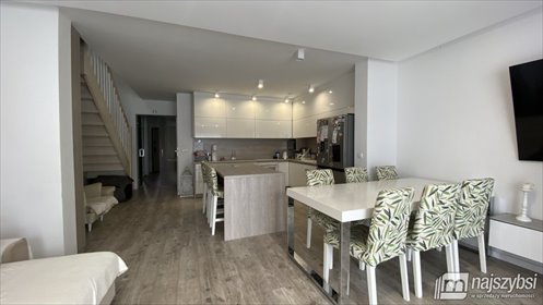 Nowoczesny segment 124 m² (Nowogard, obrzeża) z ogrodem dom Nowogard, obrzeża
