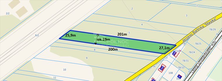 działka na sprzedaż 3753m2 działka Zielonka, Jerzego Bartnika "Magika"