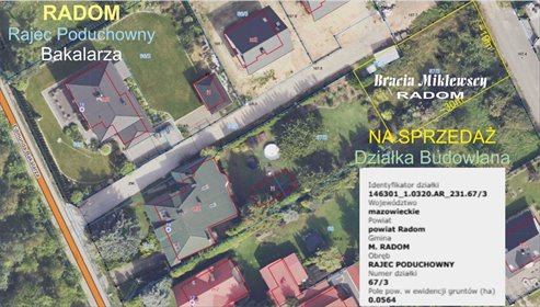 działka na sprzedaż 564m2 działka Radom, Edmunda Bakalarza