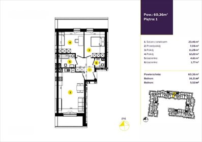 mieszkanie na sprzedaż 60m2 mieszkanie Łódź, Polesie, Traktorowa