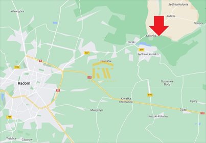 działka na sprzedaż 1711m2 działka Jedlnia-Letnisko, Kolonka