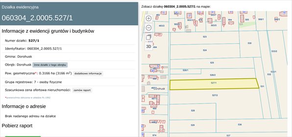 działka na sprzedaż 3000m2 działka Dorohusk