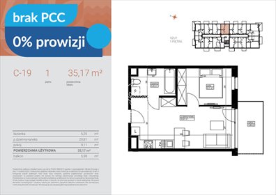 Nowoczesne mieszkanie 2-pok. z balkonem nad Kanałem Bydgoskim mieszkanie Bydgoszcz, Czyżkówko, Flisacka