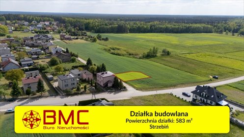 działka na sprzedaż 583m2 działka Strzebiń, Kościuszki