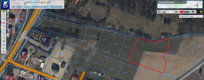 działka na sprzedaż 3604m2 działka Tuchom, Szkolna