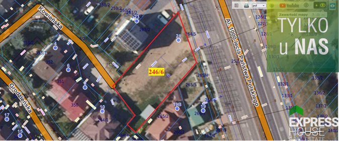 działka na sprzedaż 985m2 działka Białystok, Białostoczek, Al. 1000-lecia Państwa Polskiego