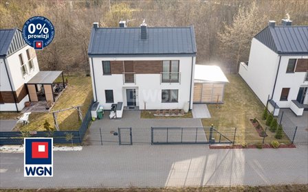 Nowoczesny dom 96 m2 z ogrodem, tarasem i kominkiem dom Janówek Pierwszy, Janówek Pierwszy