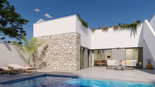 Nowoczesny bungalow z prywatnym basenem i 2 sypialniami dom Los Hortelanos, Los Hortelanos, Pilar de la Horadada, Alicante