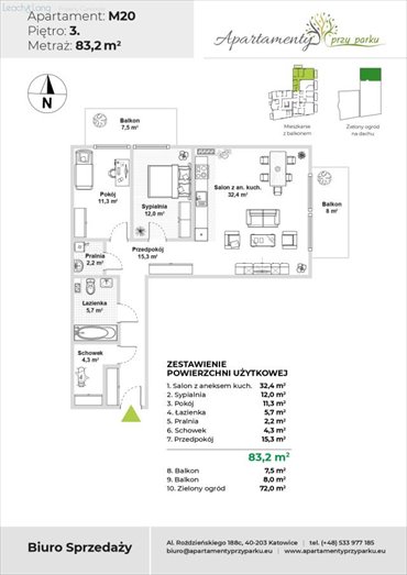 mieszkanie na sprzedaż 83m2 mieszkanie Chorzów, Kaszubska