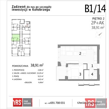 mieszkanie na sprzedaż 39m2 mieszkanie Kołobrzeg