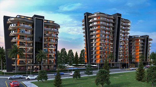 Widok na miasto i naturę, basen, 74 m², Mahmutlar mieszkanie Mahmutlar, Mahmutlar, Alanya, Antalya