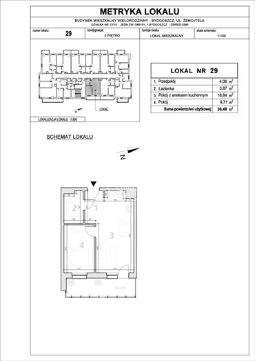 mieszkanie na sprzedaż 36m2 mieszkanie Bydgoszcz, Fordon, Władysława Żemojtela