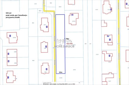 działka na sprzedaż 929m2 działka Nowa Wieś, Stokrotek