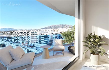 Nowoczesny apartament z dużym tarasem i pełnym wyposażeniem mieszkanie Mijas Costa