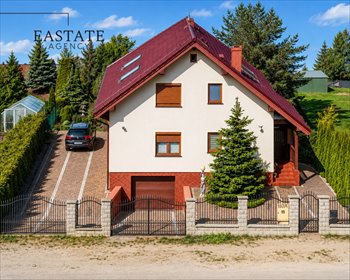 Na sprzedaż przestronny dom 213 m² z gościnnym drewnianym domkiem dom Robakowo, Narcyzowa