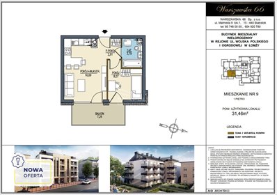 mieszkanie na sprzedaż 31m2 mieszkanie Łomża, Ogrodowa