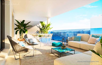 Nowoczesne 2-pokojowe apartamenty w Mijas Costa z tarasem mieszkanie Mijas Costa