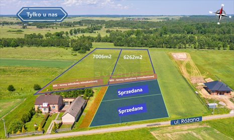 Działka budowlana na sprzedaż Pustkowie Lgockie, Różana 7 006m2 Foto 2