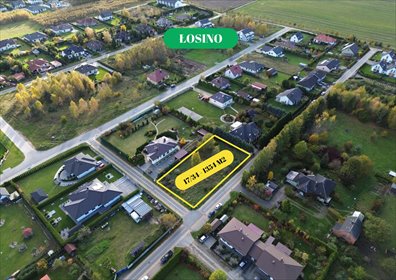 działka na sprzedaż 1354m2 działka Łosino, Wiatraczna