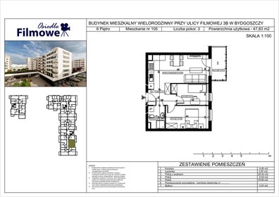 mieszkanie na sprzedaż 48m2 mieszkanie Bydgoszcz, Bartodzieje Małe, Filmowa