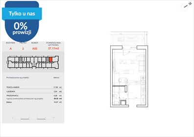 Nowoczesne 26,84 m² w Bielawach z systemem smart home mieszkanie Bydgoszcz, Bielawy, Jana Karola Chodkiewicza
