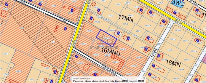 działka na sprzedaż 1100m2 działka Henryków-Urocze, Trzech Brzózek