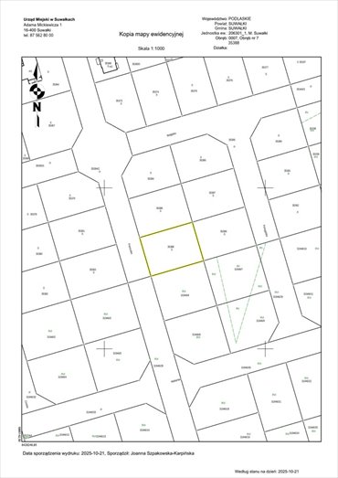 Działka pod zabudowę jednorodzinną w Suwałkach, 853 m2 działka Suwałki