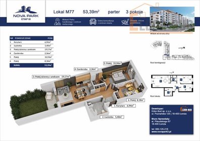 mieszkanie na sprzedaż 53m2 mieszkanie Łomża, Akademicka