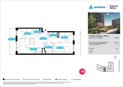 mieszkanie na sprzedaż 92m2 mieszkanie Warszawa, Wola, Juliana Konstantego Ordona