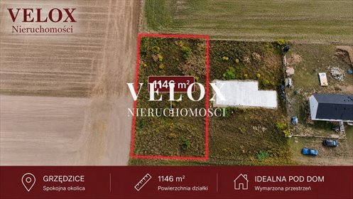 Do sprzedania działka 1146 m² w Grzędzicach z warunkami zabudowy działka Grzędzice, Konwaliowa