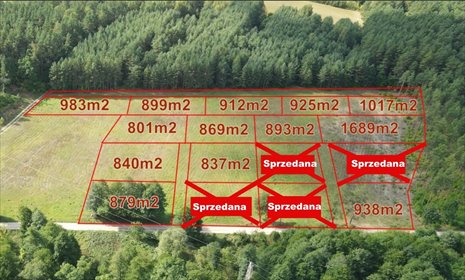 działka na sprzedaż 801m2 działka Klepacze