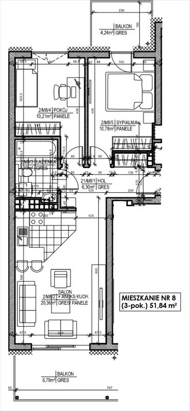mieszkanie na sprzedaż 52m2 mieszkanie Rzeszów, Staroniwska