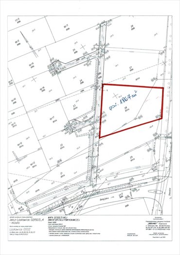 Do sprzedania działka inwestycyjna 1867 m² w Jelczu-Laskowicach działka Jelcz-Laskowice