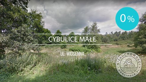 działka na sprzedaż 1303m2 działka Cybulice Małe, Wiosenna