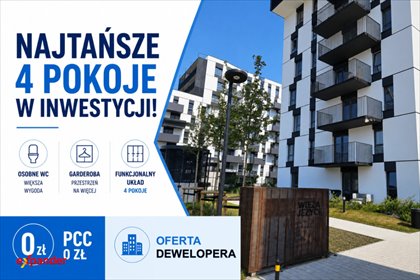Przestronne 4-pokojowe mieszkanie z garderobą i balkonem mieszkanie Poznań, Klemensa Janickiego