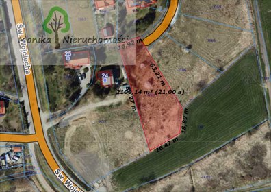 działka na sprzedaż 2100m2 działka Bałdowo, Miła