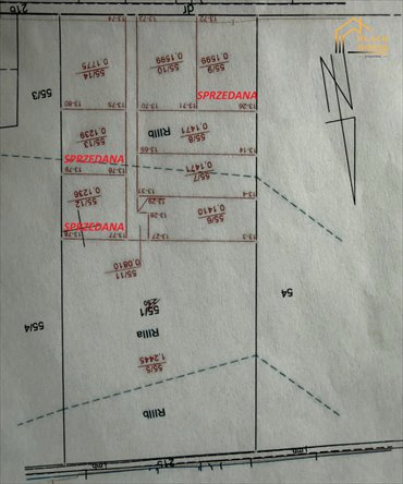 działka na sprzedaż 1400m2 działka Łosień
