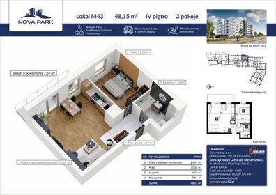 mieszkanie na sprzedaż 48m2 mieszkanie Łomża, Akademicka